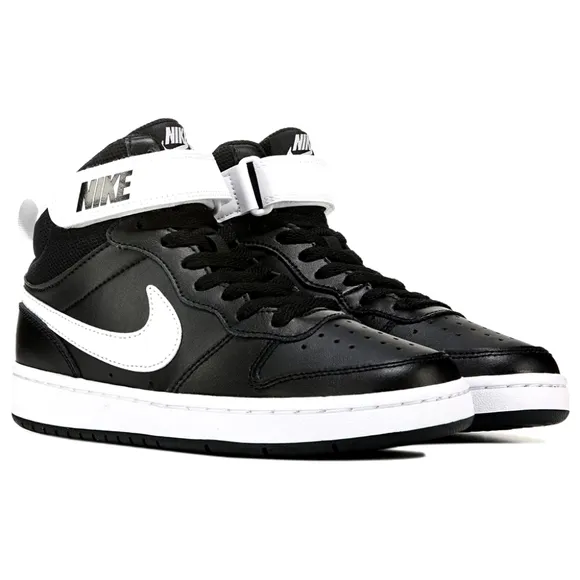 NEW Nike Court Borough High-Top Sneakers Black White Men Size 7 Women 8.5 Unisex