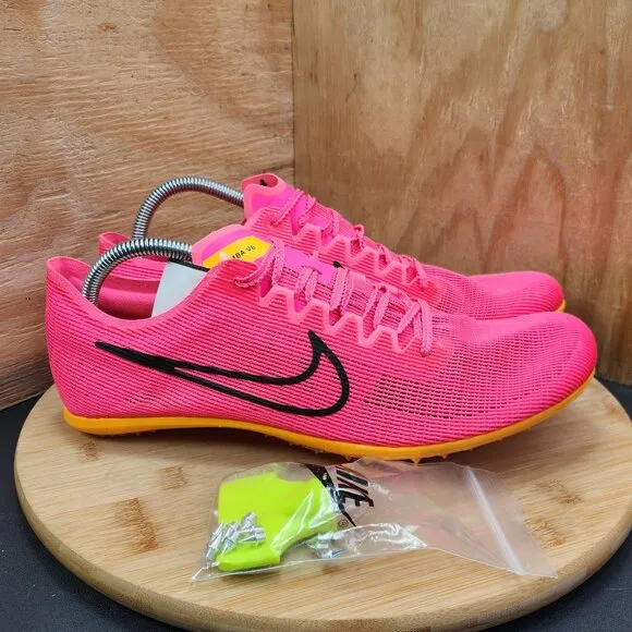 New Nike Zoom Mamba 6 Mens Pink Track &amp; Field Running Spikes Size 11.5 Shoes