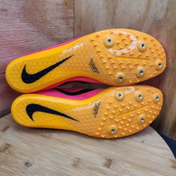 New Nike Zoom Mamba 6 Mens Pink Track &amp; Field Running Spikes Size 11.5 Shoes