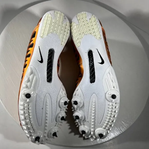 NEW Nike Zoom Maxcat 3 Volt Boys Size 4 Track Field Spikes Shoes Orange Cleats