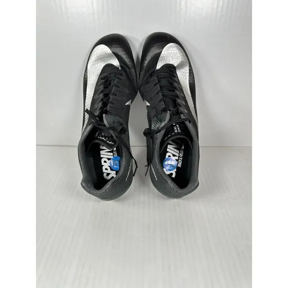 NEW Nike Zoom Rival Sprint Track Shoes Black Silver Mens Size 11.5 DC8753-001