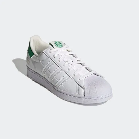 NEW Size 8 Mens Adidas Superstar Primegreen White Lace-Up Vegan Shoes FY5480
