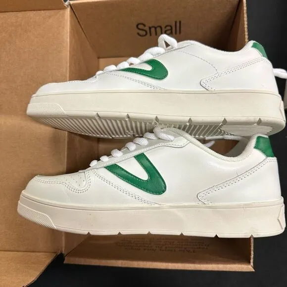 New Tretorn Stadium 2.0 White Green Leather Court Shoes Sneakers 8.5