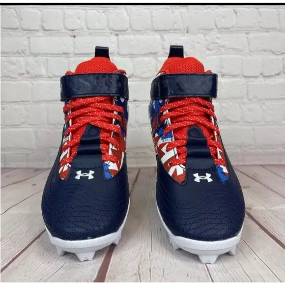 New Under Armour Harper 7 Mid USA Baseball Shoes Youth Size 3.5Y (3025599-400)