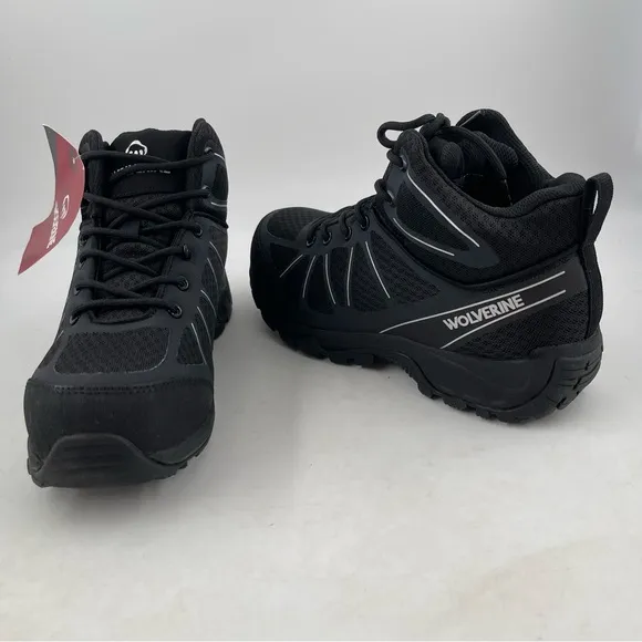 NIB! Wolverine Men’s Amherst II Carbonmax Black Composite Toe Work Boot-Size 7 M