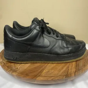 Nike Air Force 1 07 Low Triple Black Gum Mens Size 14 Shoes