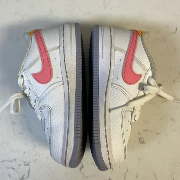 Nike Air Force 1 AF1 Low White / Pink Toddler Shoes Size 8C F13486-100