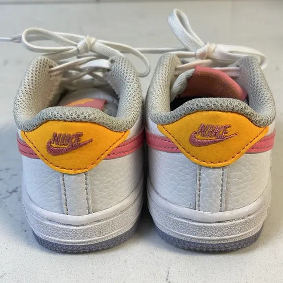 Nike Air Force 1 AF1 Low White / Pink Toddler Shoes Size 8C F13486-100