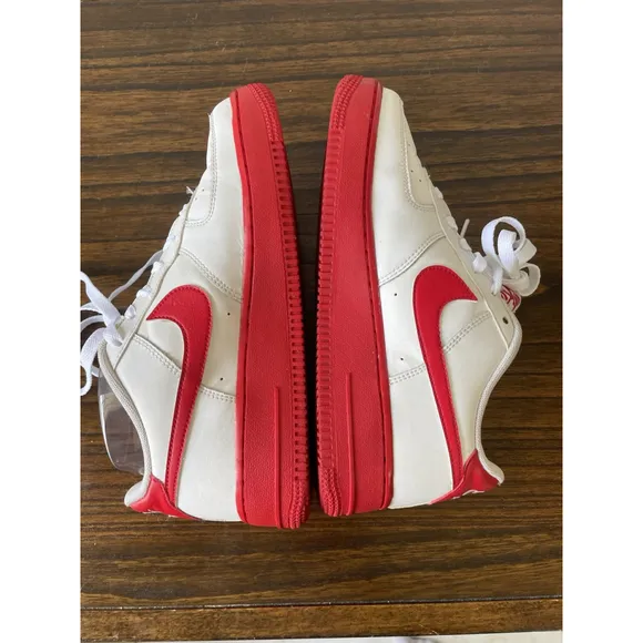 Nike Air Force 1 GS Low Top University Red White CV7663-102 Shoe Sz 6Y/Wm 7.5-8