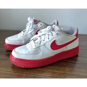 Nike Air Force 1 GS Low Top University Red White CV7663-102 Shoe Sz 6Y/Wm 7.5-8