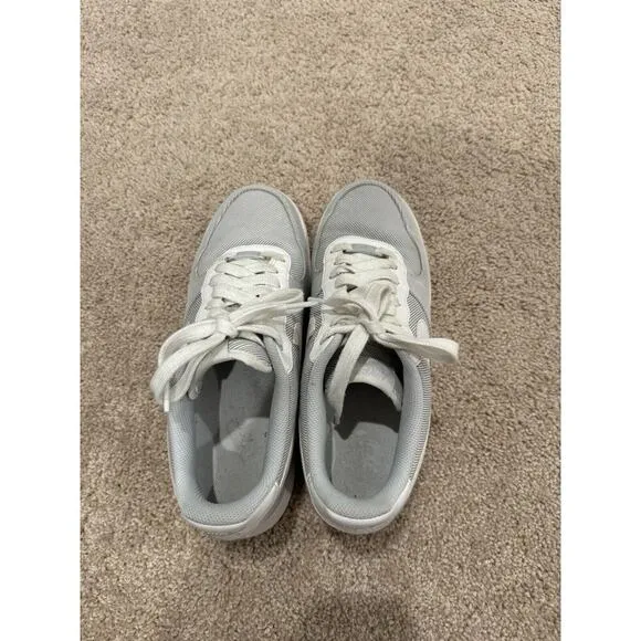 Nike Air Force 1 Low Seersucker Sneakers | EUC | Pure Platinum/White-Light Blue