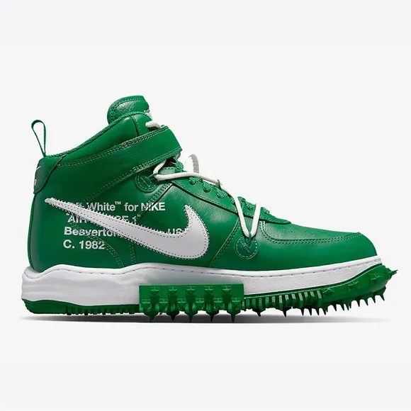 NIKE Air Force 1 Mid Off-White Pine Green