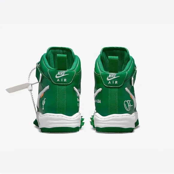 NIKE Air Force 1 Mid Off-White Pine Green