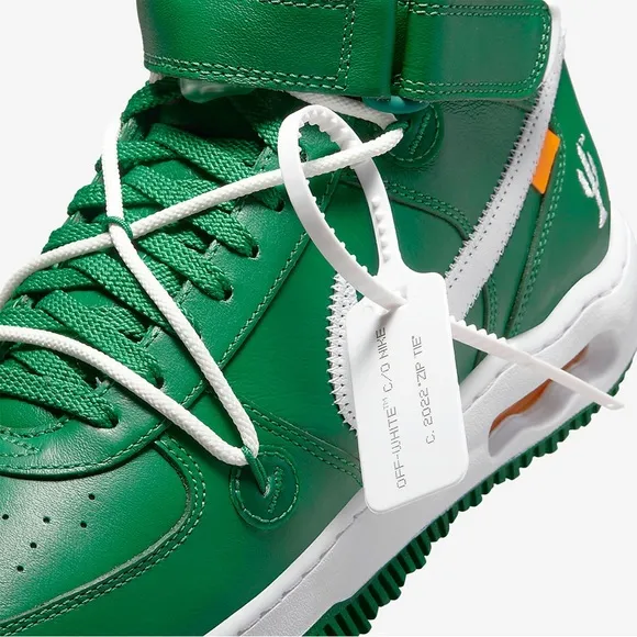 NIKE Air Force 1 Mid Off-White Pine Green
