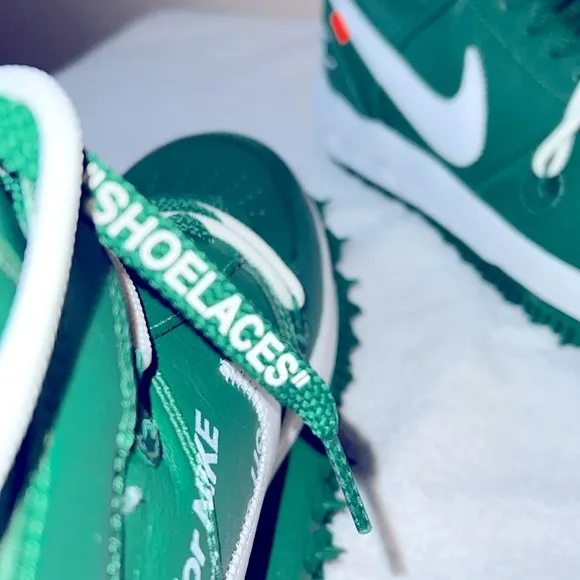 Nike Air Force 1 Mid Sp Leather Off White Pine Green Men's Size 14