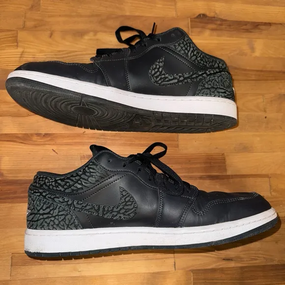 Nike Air Jordan 1 Low SE Shoes 'Black Elephant' FB9907-001 Men's Size 13