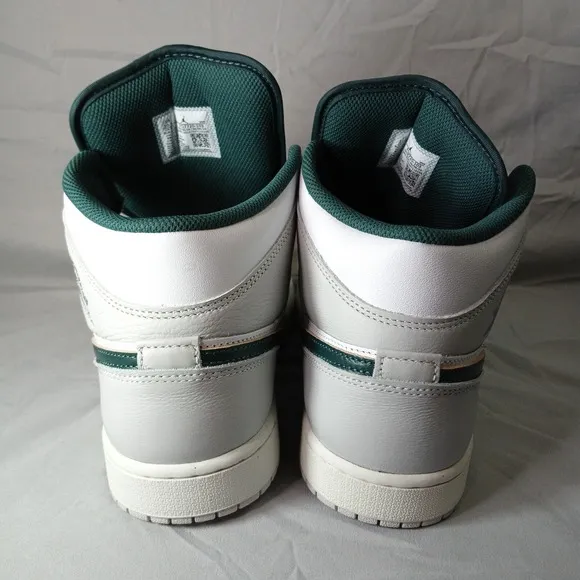 Nike Air Jordan 1 Mid Shoes Oxidized Green White Grey FQ7720-103 Men's 10.5 NA