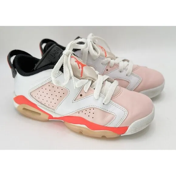 Nike Air Jordan 6 Retro Low Atmosphere Infrared 768878-102 Youth Shoes Size 4Y