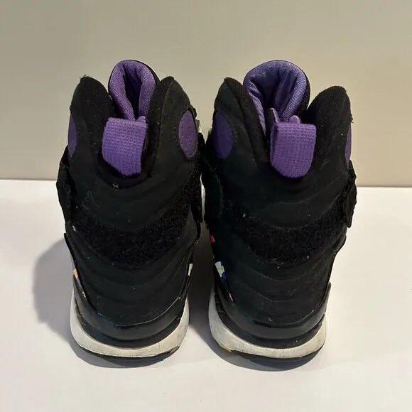 Nike Air Jordan‎ 8 Three-Peat White Purple Black 305381-142 Used Men's Sz 8.5
