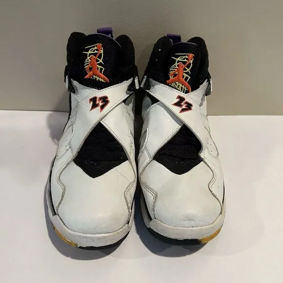Nike Air Jordan‎ 8 Three-Peat White Purple Black 305381-142 Used Men's Sz 8.5