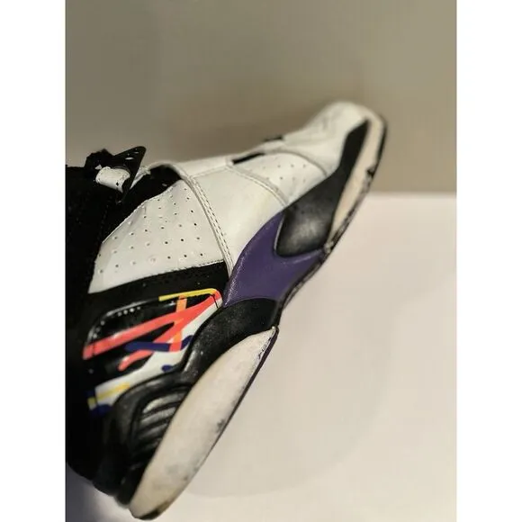 Nike Air Jordan‎ 8 Three-Peat White Purple Black 305381-142 Used Men's Sz 8.5
