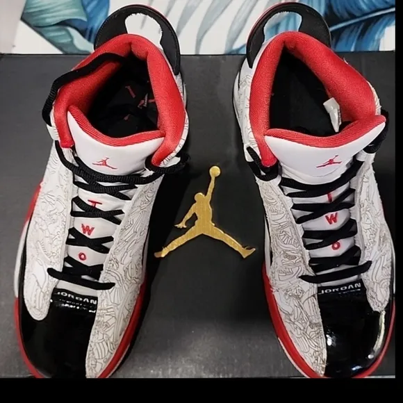 Nike Air Jordan DUB ZeroDV1360-160 White / Fire Red /Black Youth 5 Sneakers