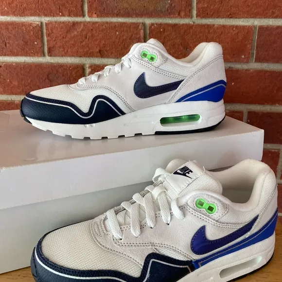 Nike Air Max 1 GS Size 7Y Youth Blue White New Sneakers Retro Shoes