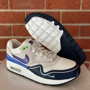Nike Air Max 1 GS Size 7Y Youth Blue White New Sneakers Retro Shoes