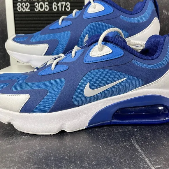 NIKE AIR MAX 200 PACIFIC BLUE MENS SHOES SIZE 11 TRACK AND FIELD WHITE NEW