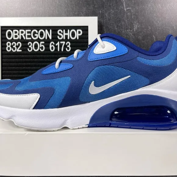NIKE AIR MAX 200 PACIFIC BLUE MENS SHOES SIZE 11 TRACK AND FIELD WHITE NEW