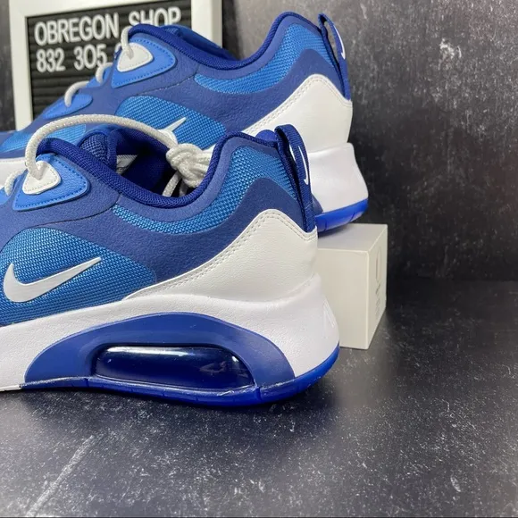 NIKE AIR MAX 200 PACIFIC BLUE MENS SHOES SIZE 11 TRACK AND FIELD WHITE NEW