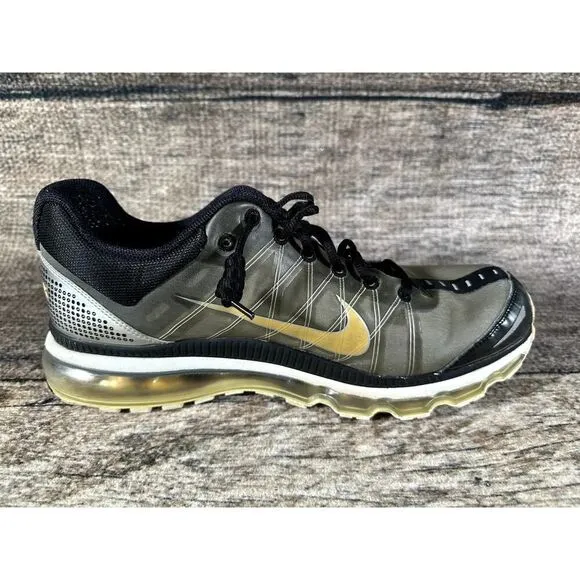 Nike Air Max  2009 Black Metallic Gold Shoes Max Size 11.5 - 354744-071