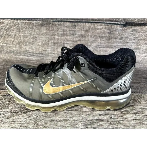 Nike Air Max  2009 Black Metallic Gold Shoes Max Size 11.5 - 354744-071