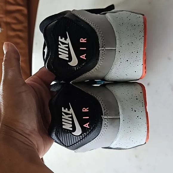 Nike Air Max 90 Leather GS White Turf Orange