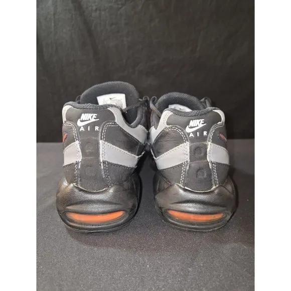 NIKE AIR MAX 95 BLACK-SAFETY ORANGE-IRON GREY SZ 8 [DX2657-001]