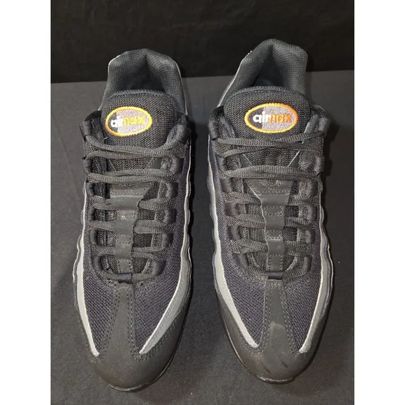 NIKE AIR MAX 95 BLACK-SAFETY ORANGE-IRON GREY SZ 8 [DX2657-001]
