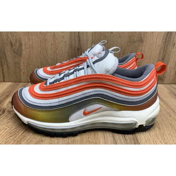 Nike Air Max 97 SE GS CT9637-900 Sneakers Red Bronze Orange Womens Youth Size 6Y