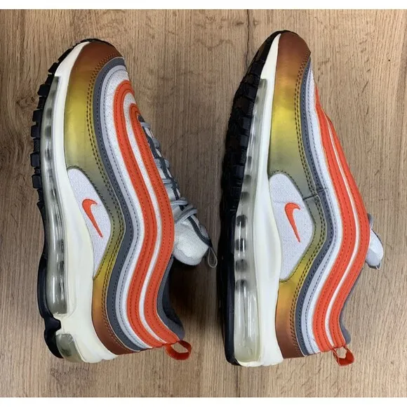 Nike Air Max 97 SE GS CT9637-900 Sneakers Red Bronze Orange Womens Youth Size 6Y