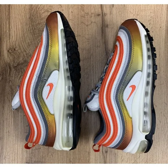 Nike Air Max 97 SE GS CT9637-900 Sneakers Red Bronze Orange Womens Youth Size 6Y
