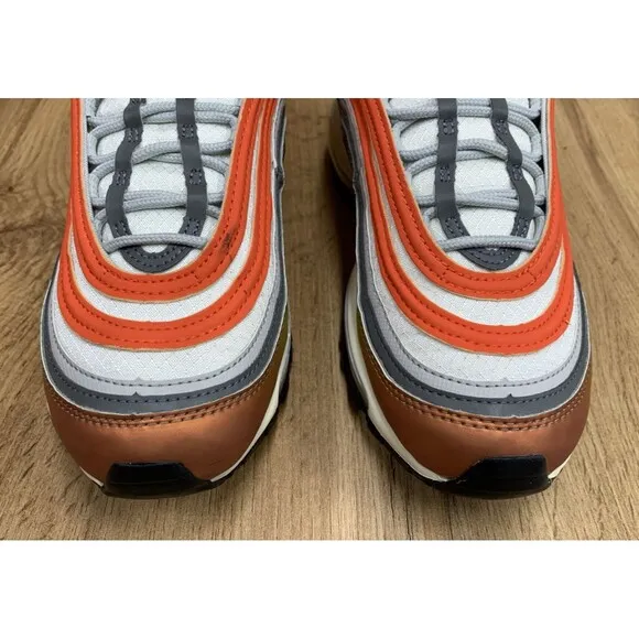 Nike Air Max 97 SE GS CT9637-900 Sneakers Red Bronze Orange Womens Youth Size 6Y