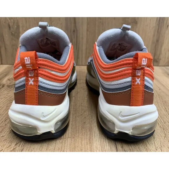 Nike Air Max 97 SE GS CT9637-900 Sneakers Red Bronze Orange Womens Youth Size 6Y
