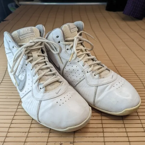 Nike Air Max Full Court Mens Basketball Shoes White/Metallic Silver 417792-103 S