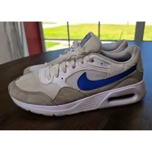 Nike Air Max SC CW4555-101 White /Game Royal-Wolf Grey Blue Men's Shoes Size 9.5