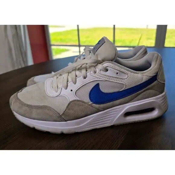 Nike Air Max SC CW4555-101 White /Game Royal-Wolf Grey Blue Men's Shoes Size 9.5