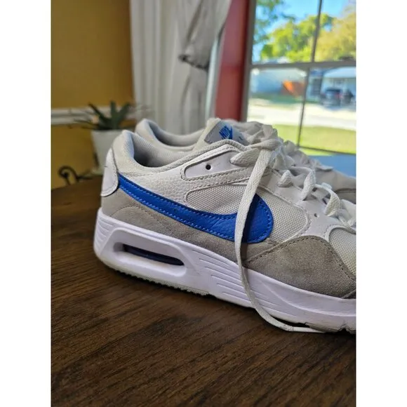 Nike Air Max SC CW4555-101 White /Game Royal-Wolf Grey Blue Men's Shoes Size 9.5