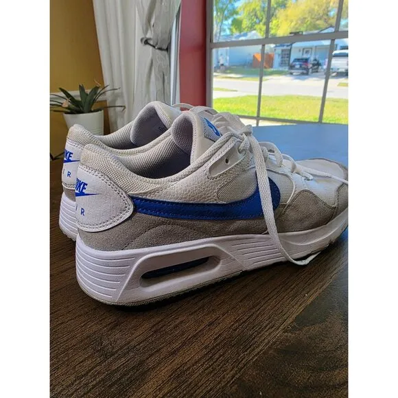 Nike Air Max SC CW4555-101 White /Game Royal-Wolf Grey Blue Men's Shoes Size 9.5