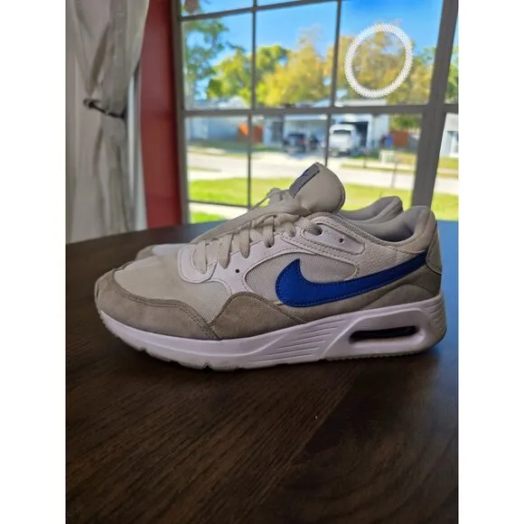 Nike Air Max SC CW4555-101 White /Game Royal-Wolf Grey Blue Men's Shoes Size 9.5