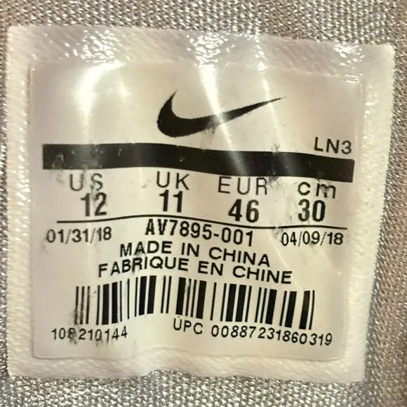 ~~Nike Air Max Speed Turf Black Grey (2018) Men’s Size 12  AV7895-001..VGUC!!