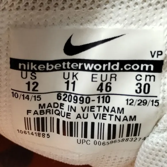 Nike Air Max Trax Athletic Sneakers Mens Size 12 Wolf Grey Training Running Shoe