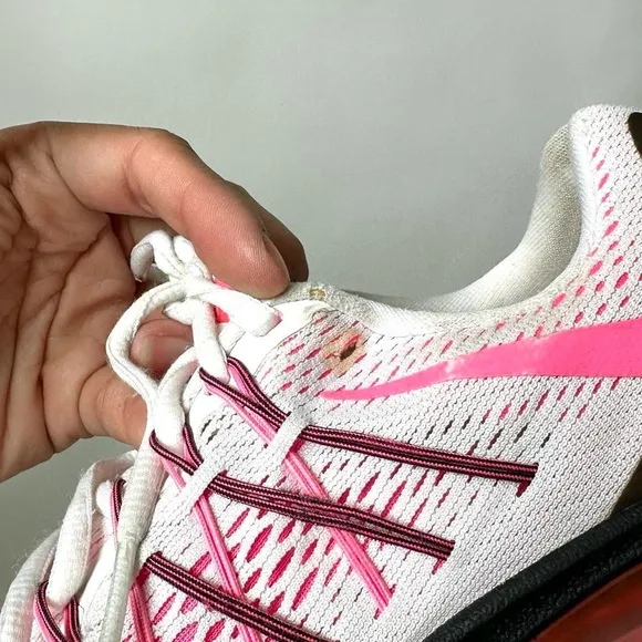 NIKE AIR MAX 'White Pink Pow' Women's Pink Running Shoes Size- 7.5